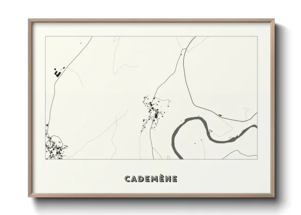 Une affiche de carte sur Cademène