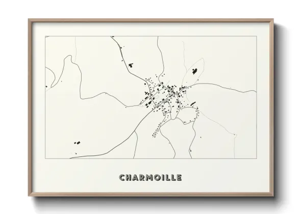 Une affiche de carte sur Charmoille