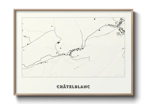 Une affiche de carte sur Châtelblanc