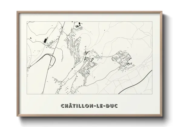 Une affiche de carte sur Châtillon-le-Duc