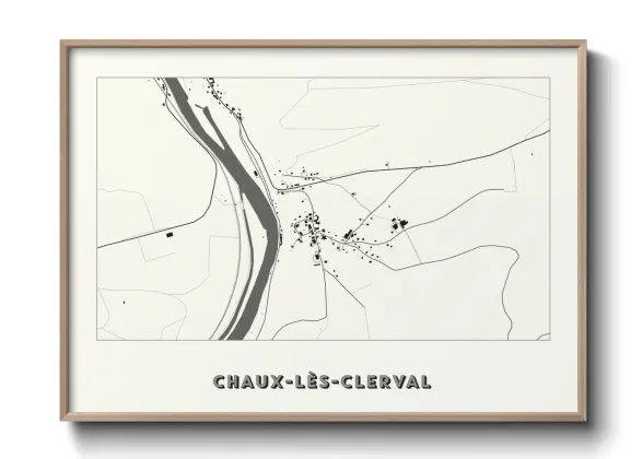 Une affiche de carte sur Chaux-lès-Clerval