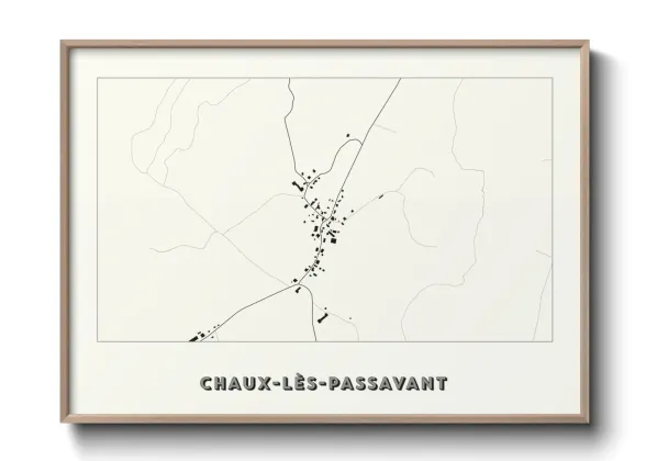 Une affiche de carte sur Chaux-lès-Passavant