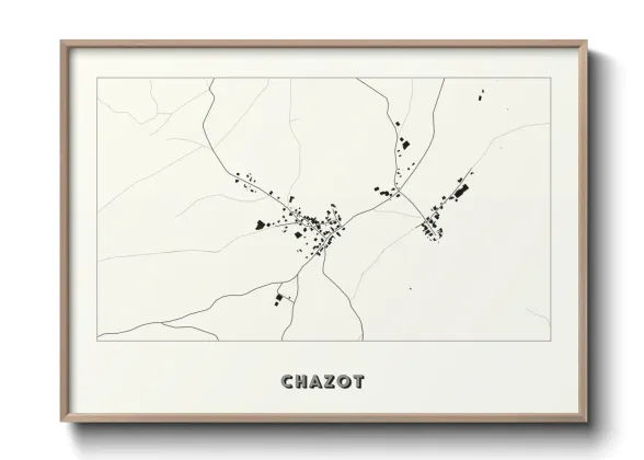 Une affiche de carte sur Chazot