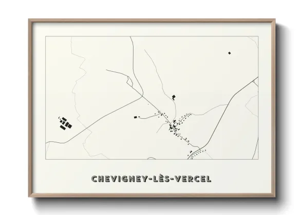Une affiche de carte sur Chevigney-lès-Vercel