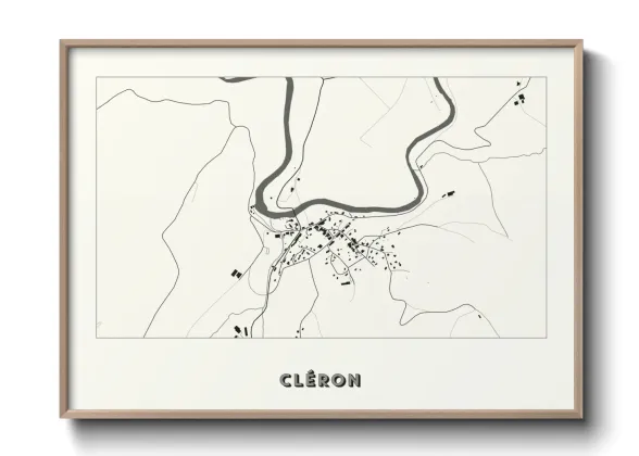 Une affiche de carte sur Cléron