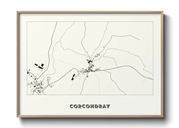 Une affiche de carte sur Corcondray