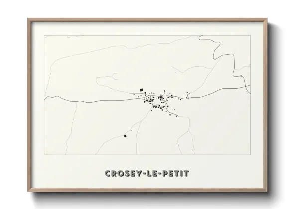 Une affiche de carte sur Crosey-le-Petit