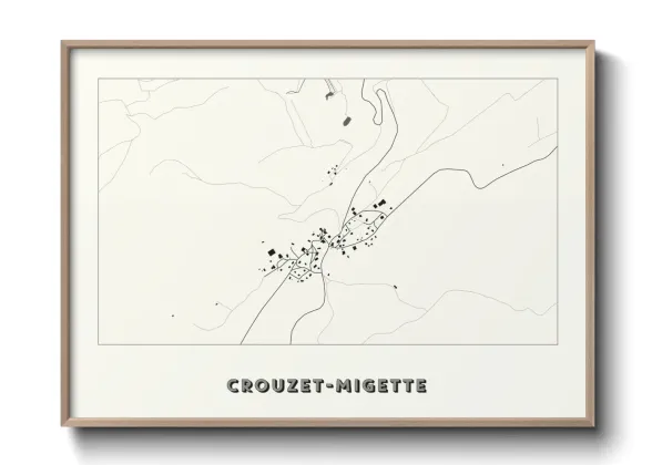 Une affiche de carte sur Crouzet-Migette