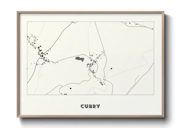 Une affiche de carte sur Cubry