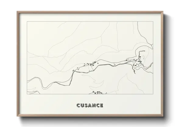 Une affiche de carte sur Cusance