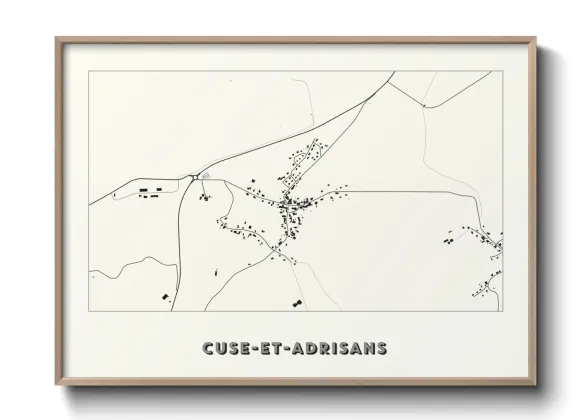 Une affiche de carte sur Cuse-et-Adrisans