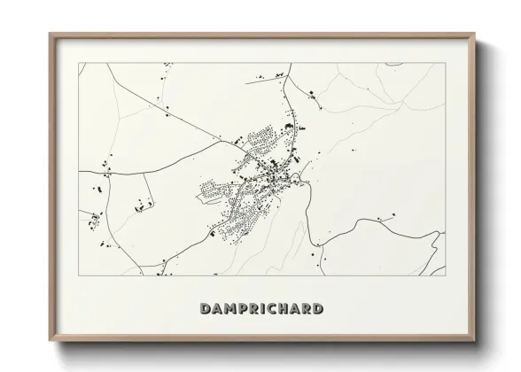 Une affiche de carte sur Damprichard