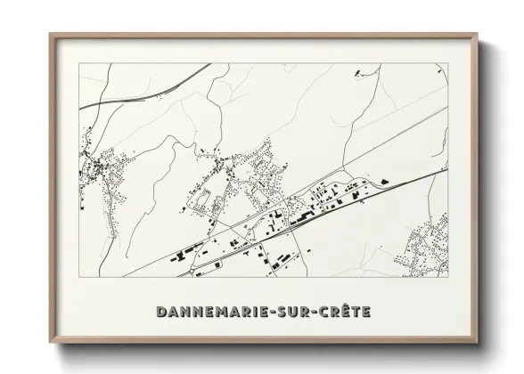 Une affiche de carte sur Dannemarie-sur-Crête