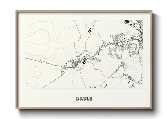 Une affiche de carte sur Dasle