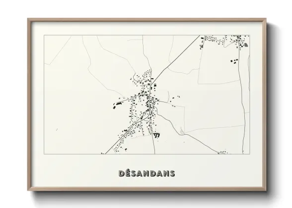 Une affiche de carte sur Désandans