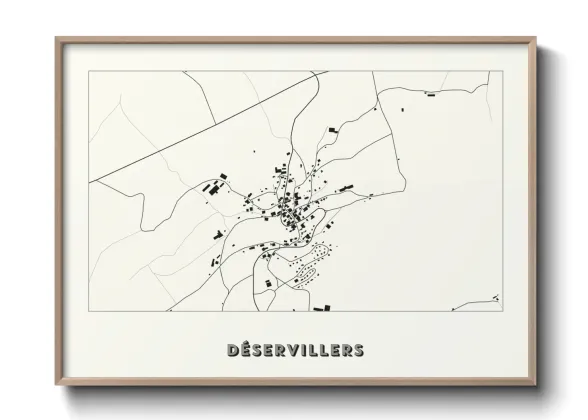 Une affiche de carte sur Déservillers