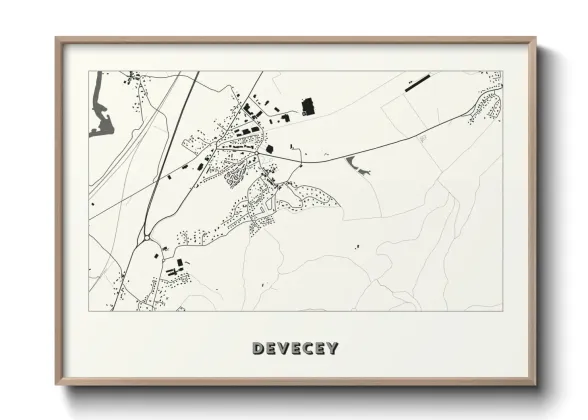 Une affiche de carte sur Devecey