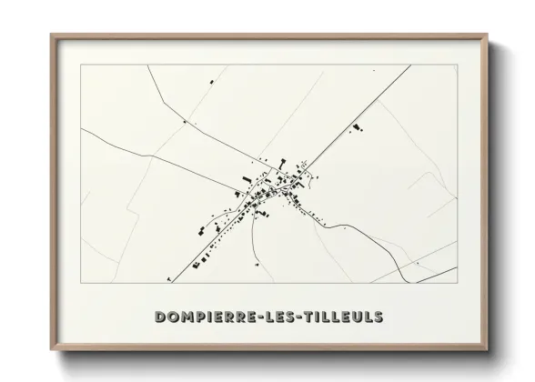 Une affiche de carte sur Dompierre-les-Tilleuls