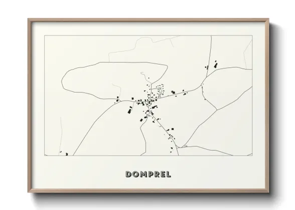 Une affiche de carte sur Domprel