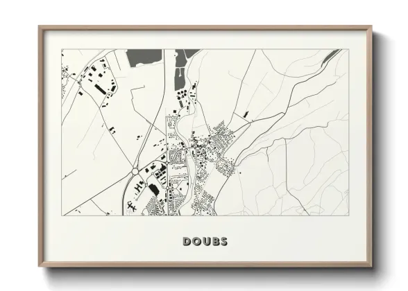 Une affiche de carte sur Doubs