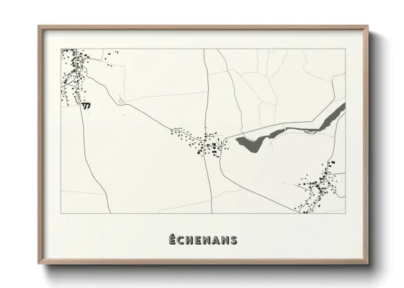 Une affiche de carte sur Échenans