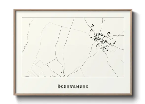 Une affiche de carte sur Échevannes