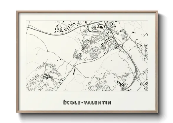 Une affiche de carte sur École-Valentin