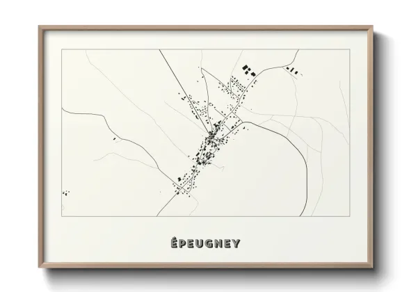 Une affiche de carte sur Épeugney