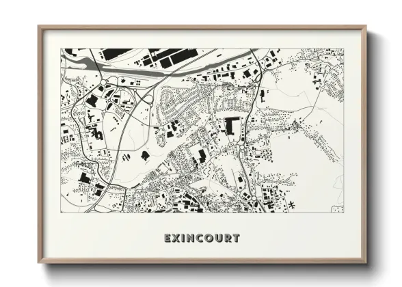 Une affiche de carte sur Exincourt