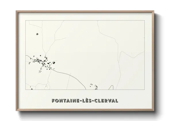 Une affiche de carte sur Fontaine-lès-Clerval