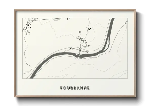 Une affiche de carte sur Fourbanne
