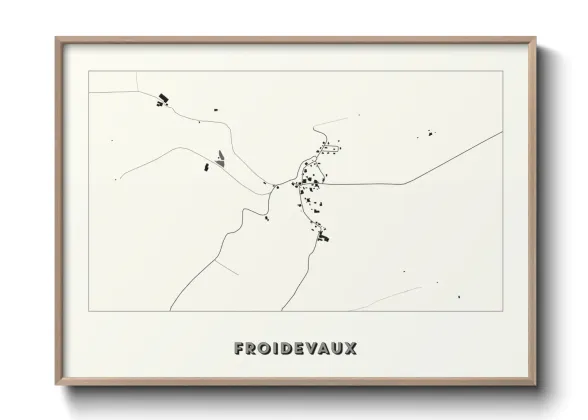 Une affiche de carte sur Froidevaux