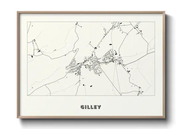 Une affiche de carte sur Gilley