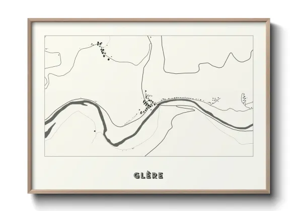 Une affiche de carte sur Glère