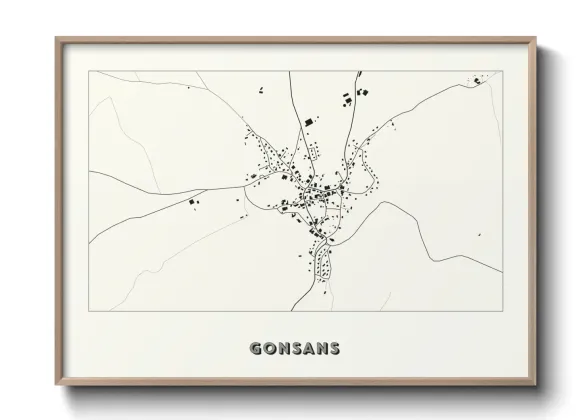 Une affiche de carte sur Gonsans