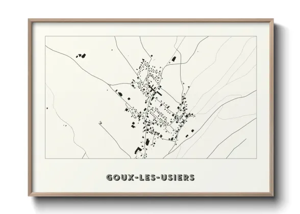 Une affiche de carte sur Goux-les-Usiers