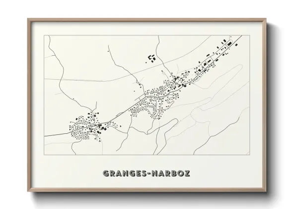 Une affiche de carte sur Granges-Narboz
