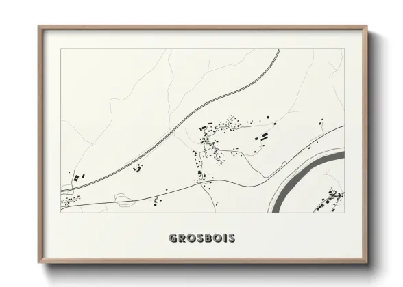 Une affiche de carte sur Grosbois
