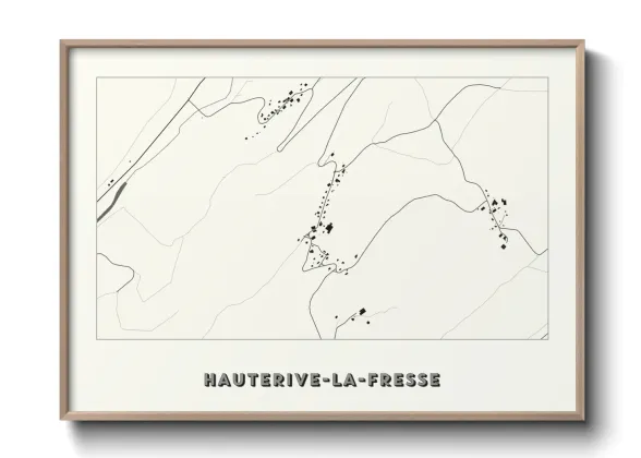 Une affiche de carte sur Hauterive-la-Fresse