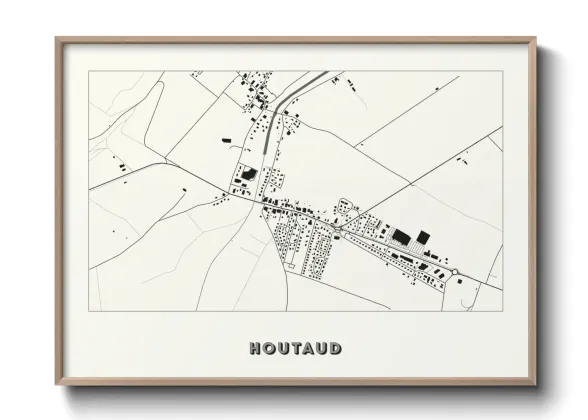 Une affiche de carte sur Houtaud