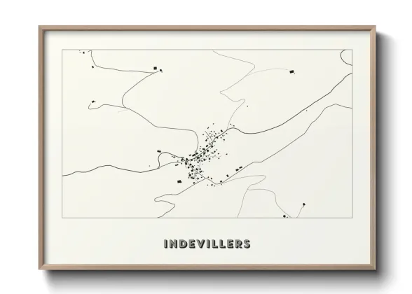 Une affiche de carte sur Indevillers