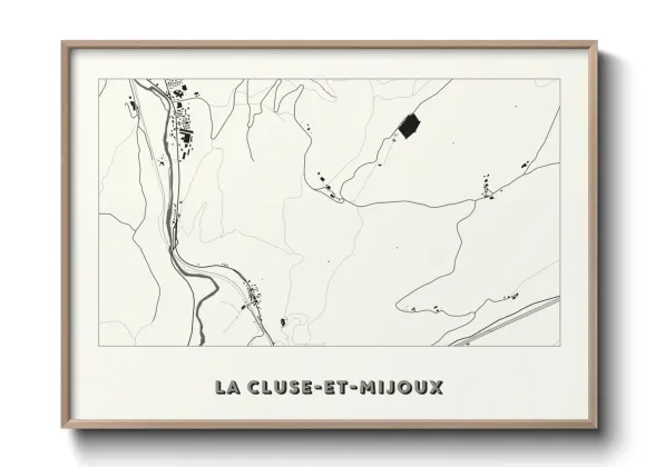 Une affiche de carte sur La Cluse-et-Mijoux