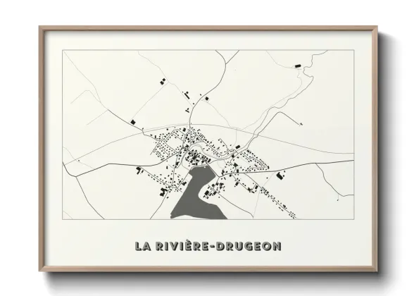 Une affiche de carte sur La Rivière-Drugeon