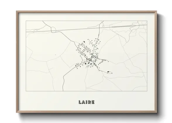 Une affiche de carte sur Laire