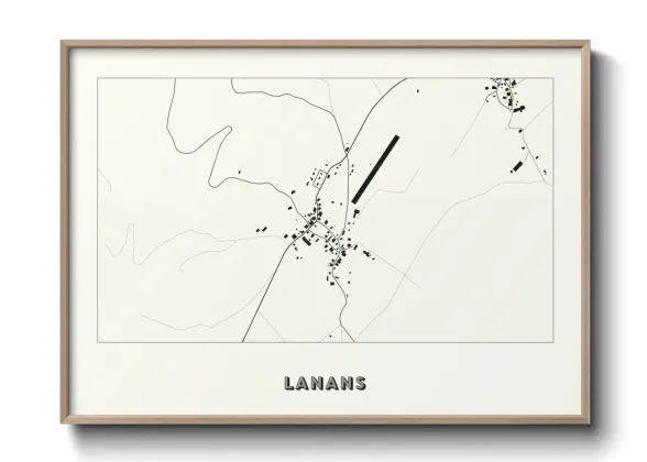 Une affiche de carte sur Lanans