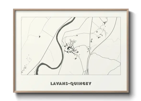 Une affiche de carte sur Lavans-Quingey