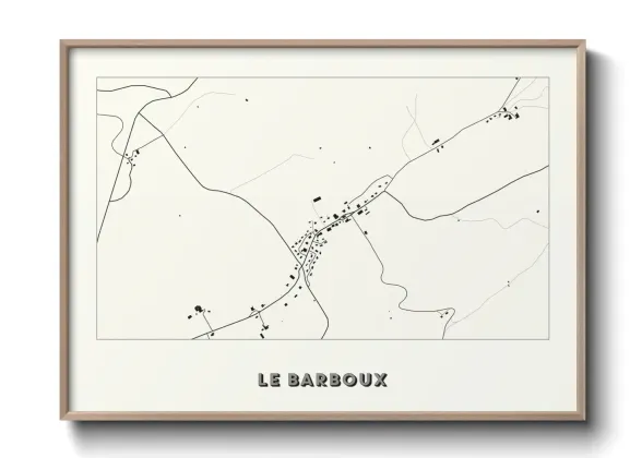 Une affiche de carte sur Le Barboux