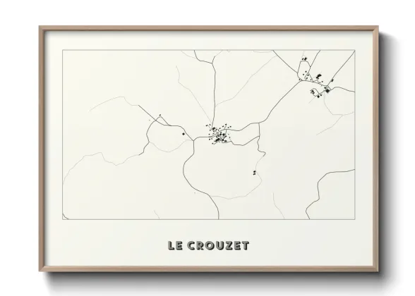 Une affiche de carte sur Le Crouzet
