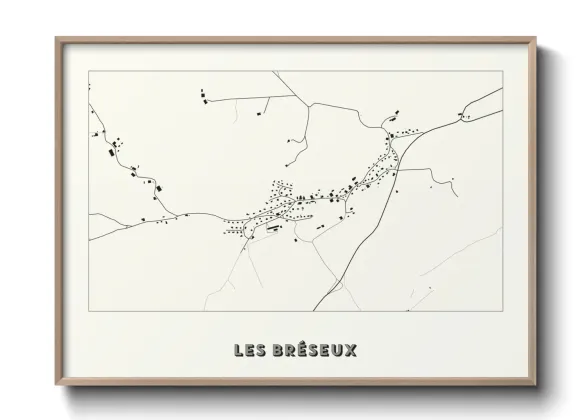 Une affiche de carte sur Les Bréseux