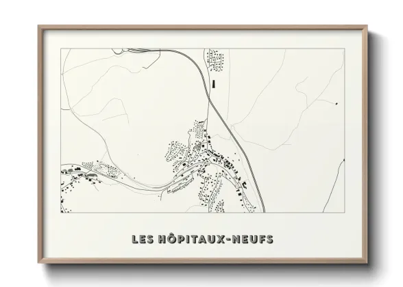 Une affiche de carte sur Les Hôpitaux-Neufs
